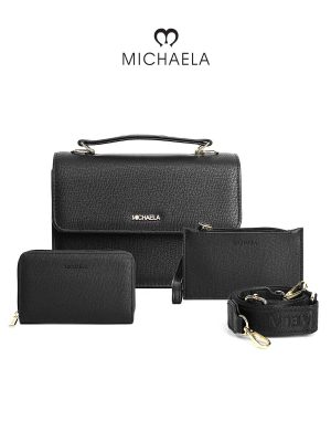 MICHAELA Grain-Textured Sling Bag Set 01
